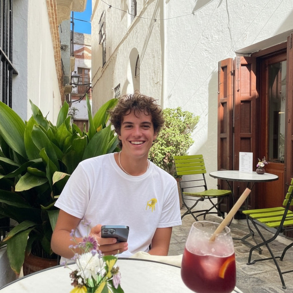 Relaxed fit heavyweight cotton t-shirt lifestyle image