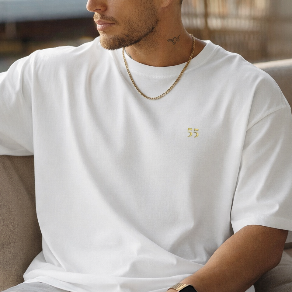 Heavyweight garment-dyed t-shirt with relaxed fit and minimal design